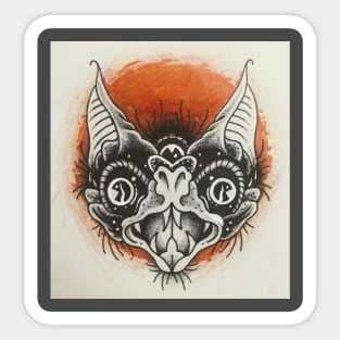 Bat Face Sticker